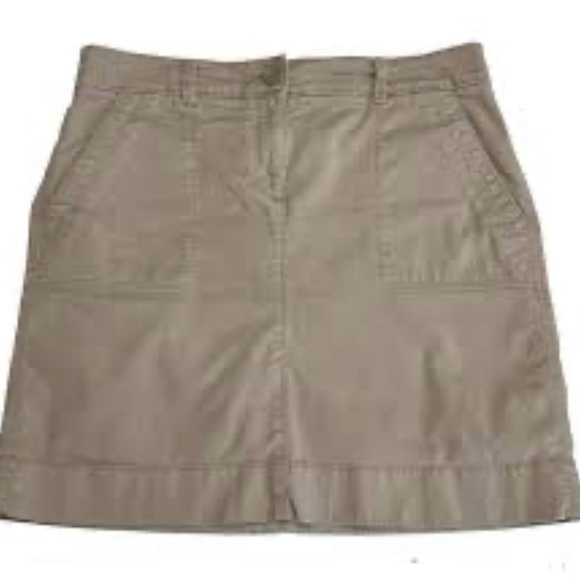 Loft women’s size 8 khaki skirt with front and‎ back pockets front zip - Picture 9 of 10